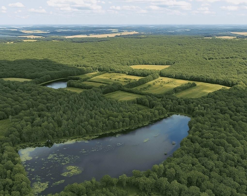 foret de la bruyère vue du ciel - France Valley