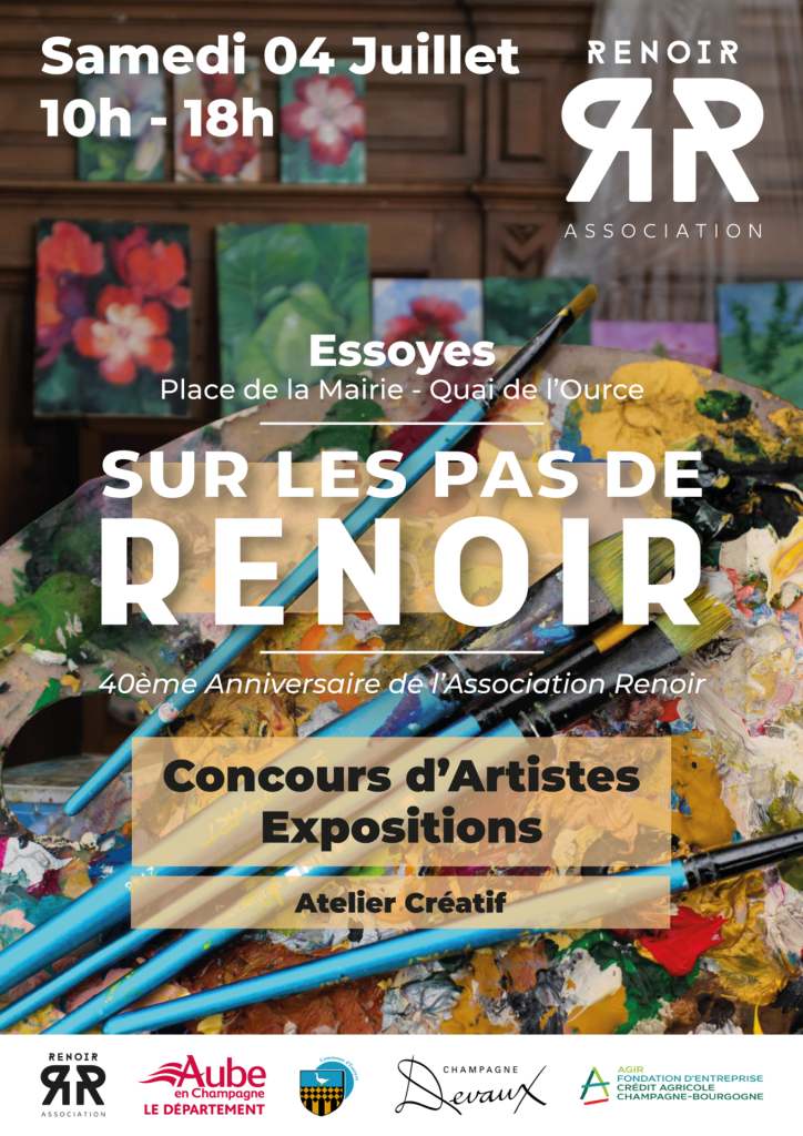 affiche sur les pas de Renoir Essoyes